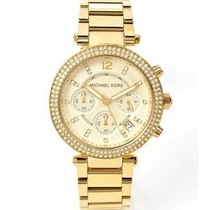 Michael Kors Parker Chronograph Gold-Tone Stainless Steel Watch